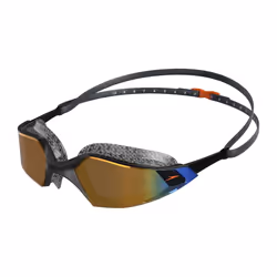 Speedo Unisex Adult Aquapulse Pro Mirror Swimming Goggles - One Size, Black/Gold