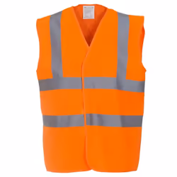 Yoko Mens Band & Brace Hi-Vis Vest - S, Orange