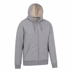 Mountain Warehouse Mens Dalton Borg Lined Full Zip Hoodie - 4XL, Grey