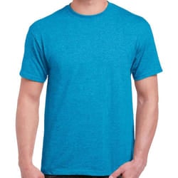 Gildan Adults Unisex Heavy Cotton T Shirt - L, Sapphire Blue Heather