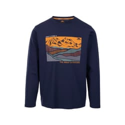 Trespass Mens Flinder Printed Long-Sleeved T-Shirt - M, Navy
