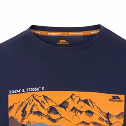Trespass Mens Flinder Printed Long-Sleeved T-Shirt - M, Navy