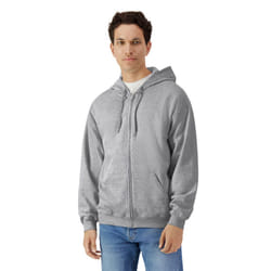 Gildan Mens Softstyle Midweight Full Zip Hoodie - M, Sports Grey