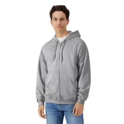 Gildan Mens Softstyle Midweight Full Zip Hoodie - L, Sports Grey