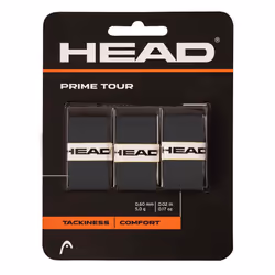 Head Prime Tour Racket Overgrip (Pack of 3) - One Size, Black