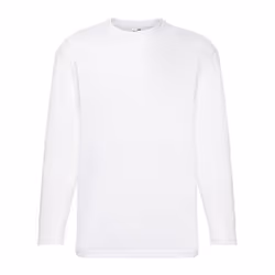 Fruit of the Loom Mens Valueweight Long-Sleeved T-Shirt - 4XL, White