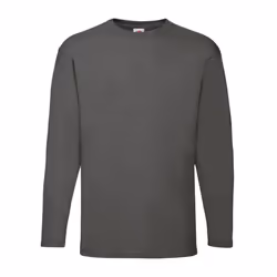 Fruit of the Loom Mens Valueweight Heather Long-Sleeved T-Shirt - S, Light Graphite