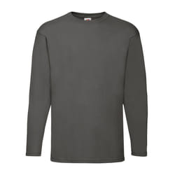Fruit of the Loom Mens Valueweight Heather Long-Sleeved T-Shirt - S, Light Graphite
