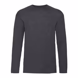 Fruit of the Loom Mens Valueweight Heather Long-Sleeved T-Shirt - XXL, Dark Heather Grey