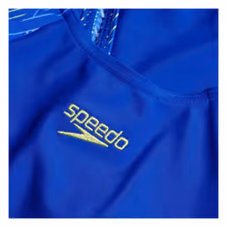 Speedo Girls Hyperboom Splice Muscleback One Piece Swimsuit - 5-6 Years, Blue/Blue