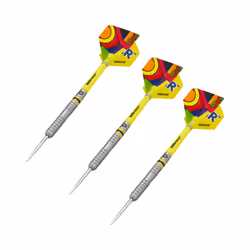 Unicorn Flair Tungsten Darts Set (Pack of 3) - 21g, Yellow/Multicoloured