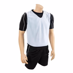 Precision Childrens/Kids Plain Mesh Training Bib - 4-9 Years, White