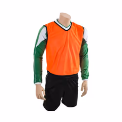 Precision Childrens/Kids Plain Mesh Training Bib - 10-14 Years, Fluorescent Orange