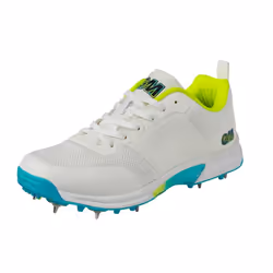 Gunn And Moore Mens Aion Spiked Cricket Shoes - 8 UK, White/Blue/Green