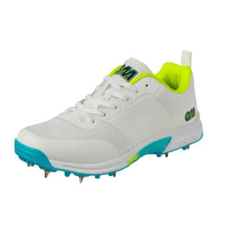 Gunn And Moore Mens Aion Spiked Cricket Shoes - 8 UK, White/Blue/Green