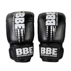 BBE Mens PVC Boxing Gloves - L-XL, Black/White