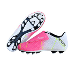 Precision Childrens/Kids Matrix Football Boots - 3 UK, Fuchsia/White/Lime