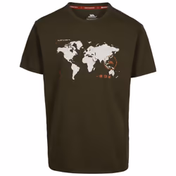 Trespass Mens Ohio Map TP75 T-Shirt - S, Dark Vine