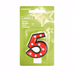 Amscan Polka Dot 5th Birthday Candles