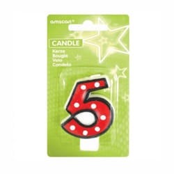 Amscan Polka Dot 5th Birthday Candles