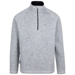 Trespass Mens Corsham Marl Half Zip Fleece Top - XXL, Grey Marl