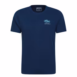 Mountain Warehouse Mens Southwold Back Print Organic T-Shirt - M, Dark Blue