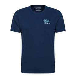 Mountain Warehouse Mens Southwold Back Print Organic T-Shirt - M, Dark Blue