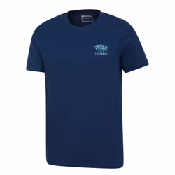 Mountain Warehouse Mens Southwold Back Print Organic T-Shirt - M, Dark Blue