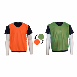 Precision Childrens/Kids Plain Mesh Reversible Training Bib - 10-14 Years, Orange/Green