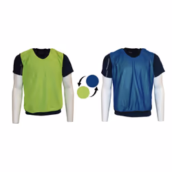 Precision Childrens/Kids Plain Mesh Reversible Training Bib - 4-9 Years, Yellow/Royal Blue