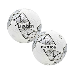 Precision Fusion FIFA Basic Training Ball - 5, White/Silver/Black