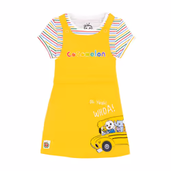 Cocomelon Girls Oh Yeah! Whoa! Pinafore Dress Set - 3-4 Years, Yellow