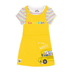 Cocomelon Girls Oh Yeah! Whoa! Pinafore Dress Set - 5-6 Years, Yellow