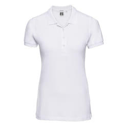 Russell Womens/Ladies PiquÃ© Stretch Polo Shirt - XXL, White