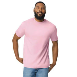 Gildan Mens Cotton Lightweight T-Shirt - 3XL, Light Pink