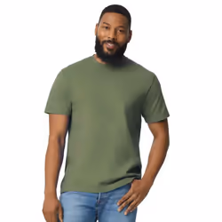 Gildan Mens Cotton Lightweight T-Shirt - L, Military Green