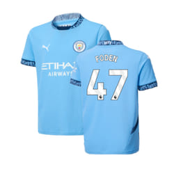 2024-2025 Man City Home Shirt (Kids) (Foden 47) - LB