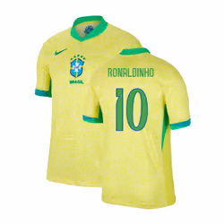 2024-2025 Brazil Home Shirt (Ronaldinho 10) - XL