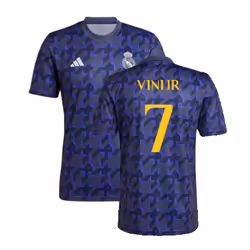 2023-2024 Real Madrid Pre-Match Shirt (Shadow Navy) (Vini Jr 7) - M