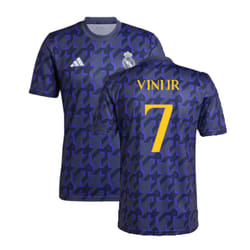 2023-2024 Real Madrid Pre-Match Shirt (Shadow Navy) (Vini Jr 7) - M