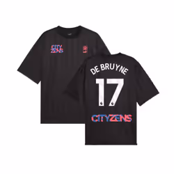 2023-2024 Man City FtblNrgy Jersey (Black) (DE BRUYNE 17) - M