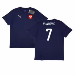 2024-2025 Serbia Training Jersey (Navy) (Vlahovic 7) - L