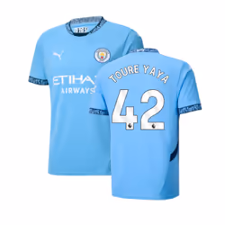 2024-2025 Man City Home Shirt (Toure Yaya 42) - XL