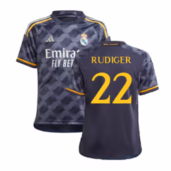 2023-2024 Real Madrid Away Shirt (Kids) (Rudiger 22) - XXL