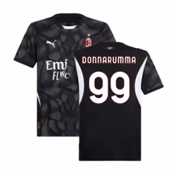 2024-2025 AC Milan Home Goalkeeper Shirt (Black) (DONNARUMMA 99) - XL