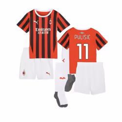 2024-2025 AC Milan Home Mini Kit (Pulisic 11) - 4-5 Years