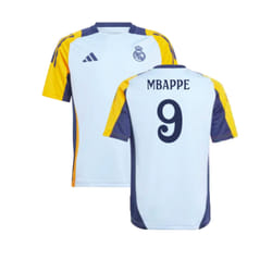 2024-2025 Real Madrid Training Shirt (Glow Blue) - Kids (Mbappe 9) - XXL