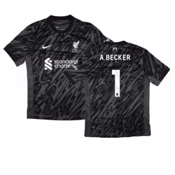 2024-2025 Liverpool Home Goalkeeper Shirt (Black) (A.Becker 1) - S