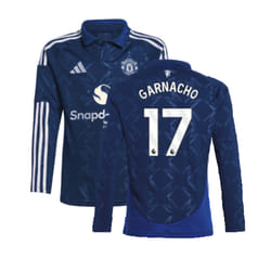 2024-2025 Man Utd Long Sleeve Away Shirt (Kids) (Garnacho 17) - MB