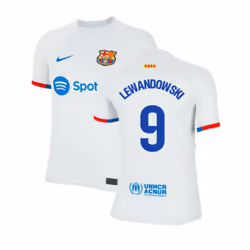 2023-2024 Barcelona Away Shirt (Kids) (Lewandowski 9) - SB